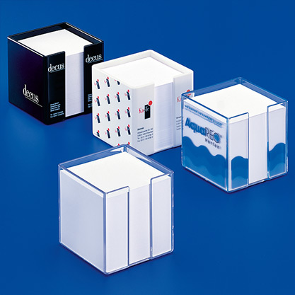 Standard 01/5»Cubus« memo blocks in dispensers