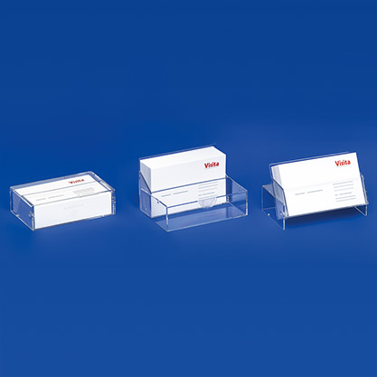 Business card dispensers with 3 functions: Case • Dispenser • Stand VKS 2